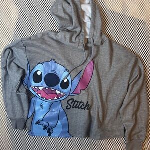 Lilo and Stitch Gray and Blue Kids Hoodie